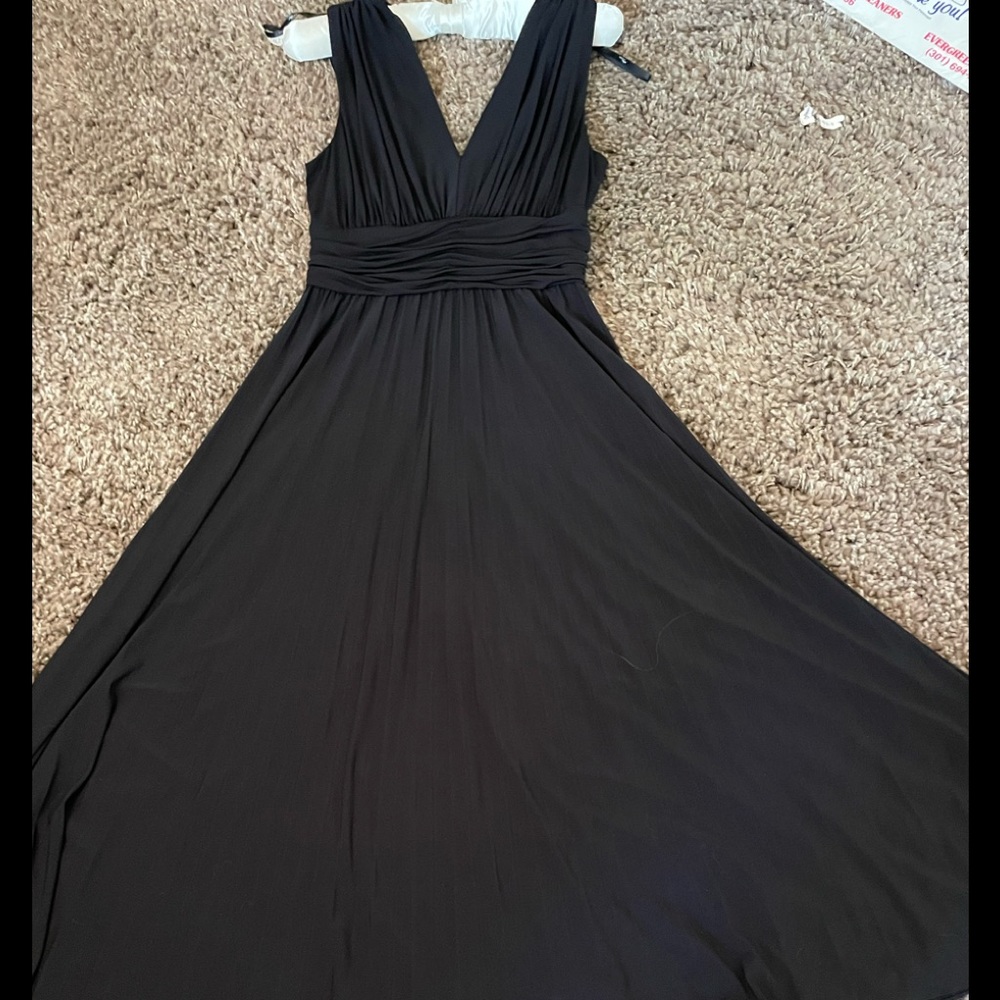 Knee length little black dress